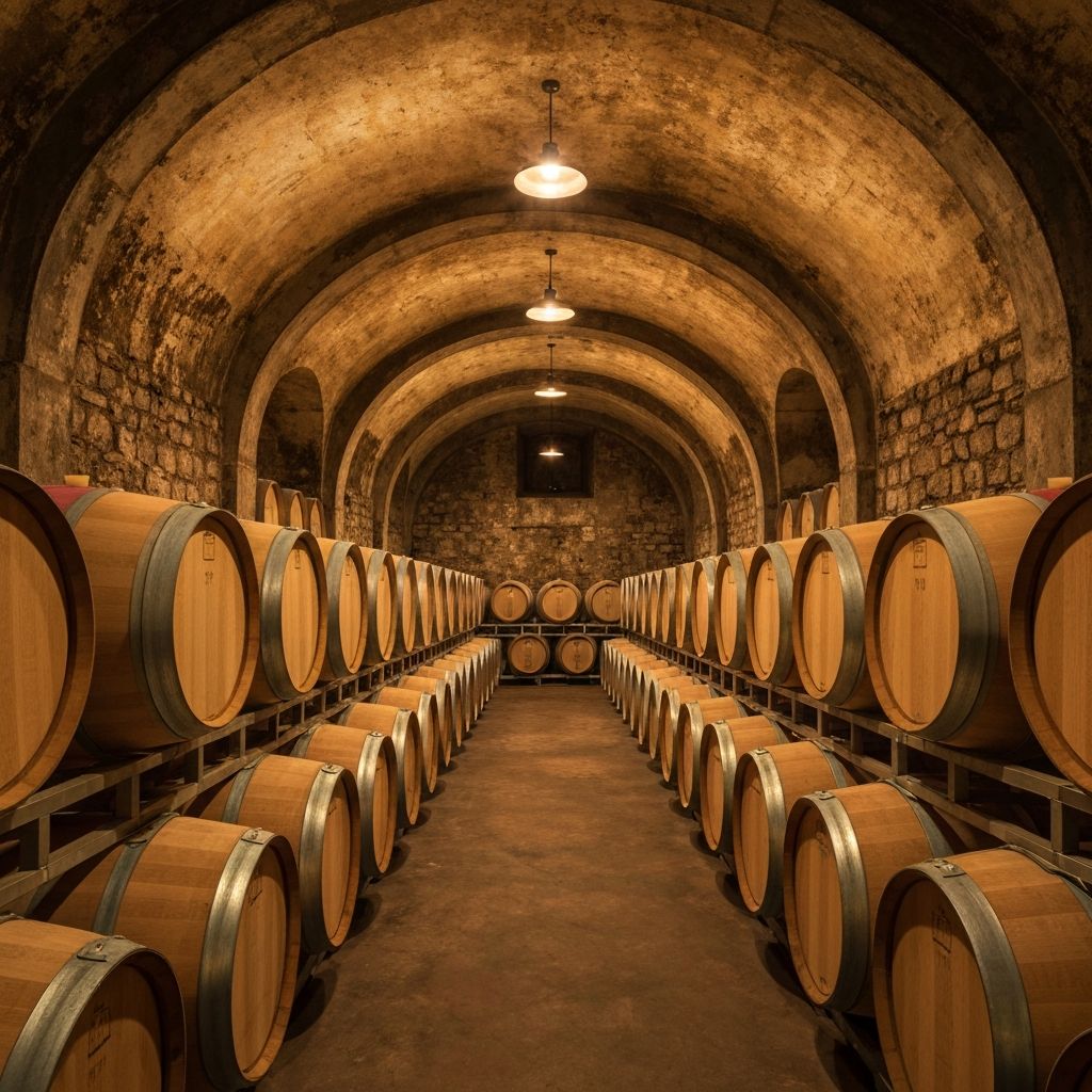 Sala de barricas — Mosquita Muerta Wines