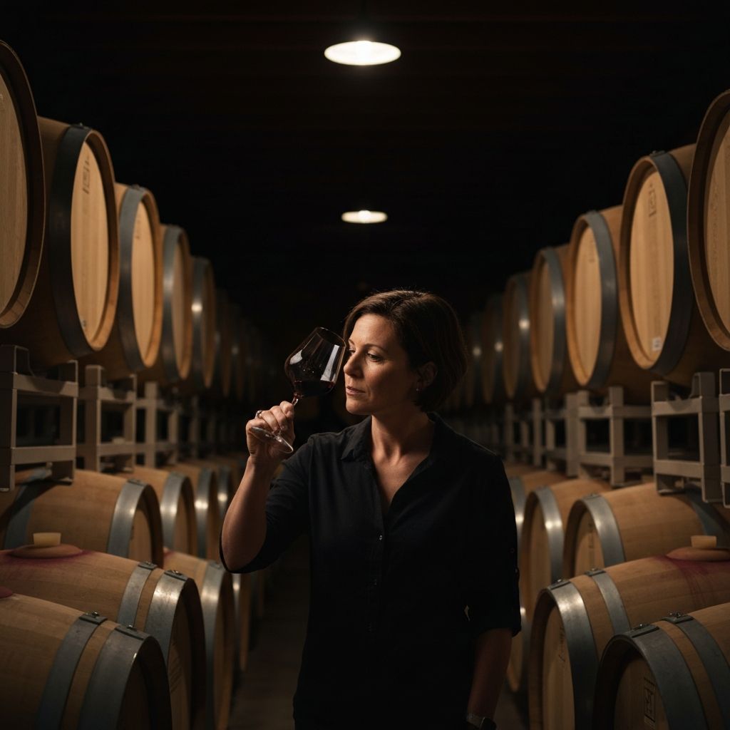 Enólogo de Mosquita Muerta Wines en la bodega